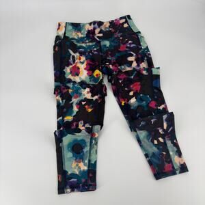 DSG Multicolor Abstract Print 7/8 Athletic Leggings - Small